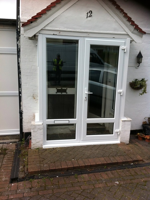 uPVC French doors fitted as front entrance in Newport Pagnell